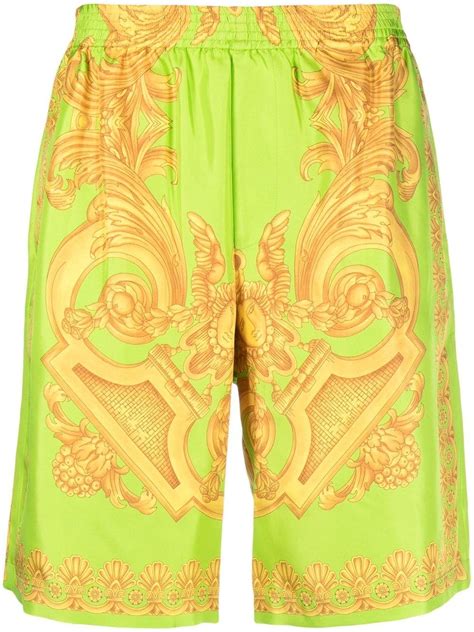 versace silk shorts|versace collection women's apparel.